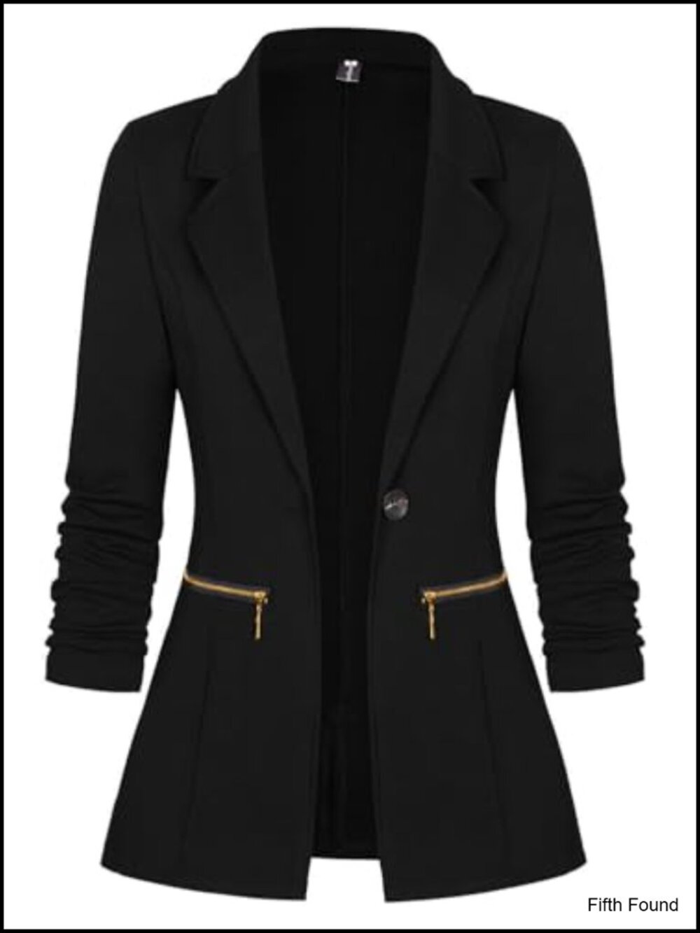 Womens Casual Blazer Stretch Long Sleeve Work Office Suit Jacket